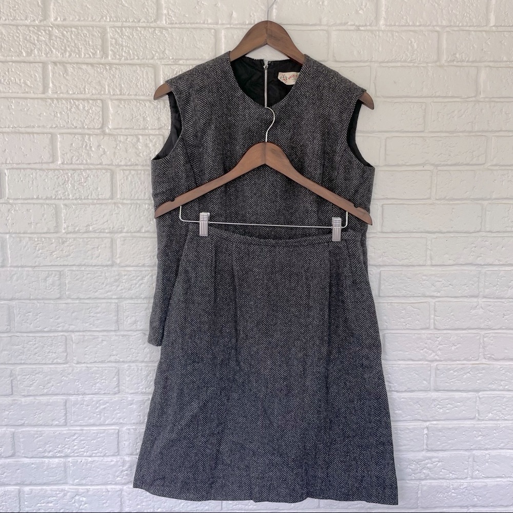 VTG 70s tweed coord skirt set